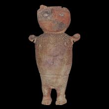 Hominoid terracotta figure